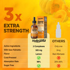 Hollegend liquid drops container displayed with natural lemon flavor graphics
