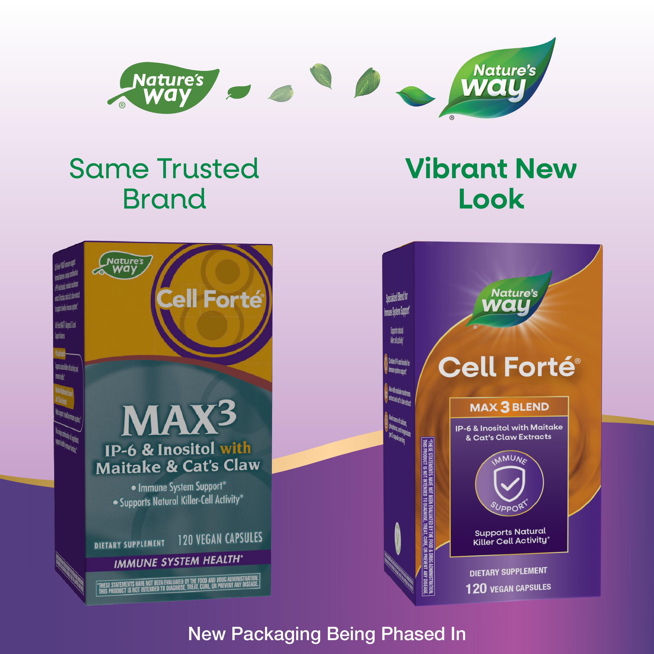 Natures Way Cell Forte Max3 supplement label details