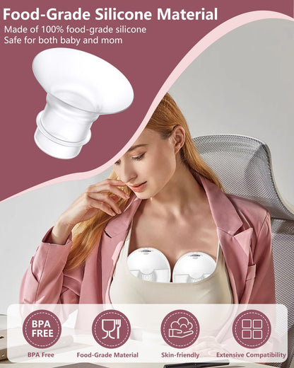 Side profile of 18mm breast pump flange insert