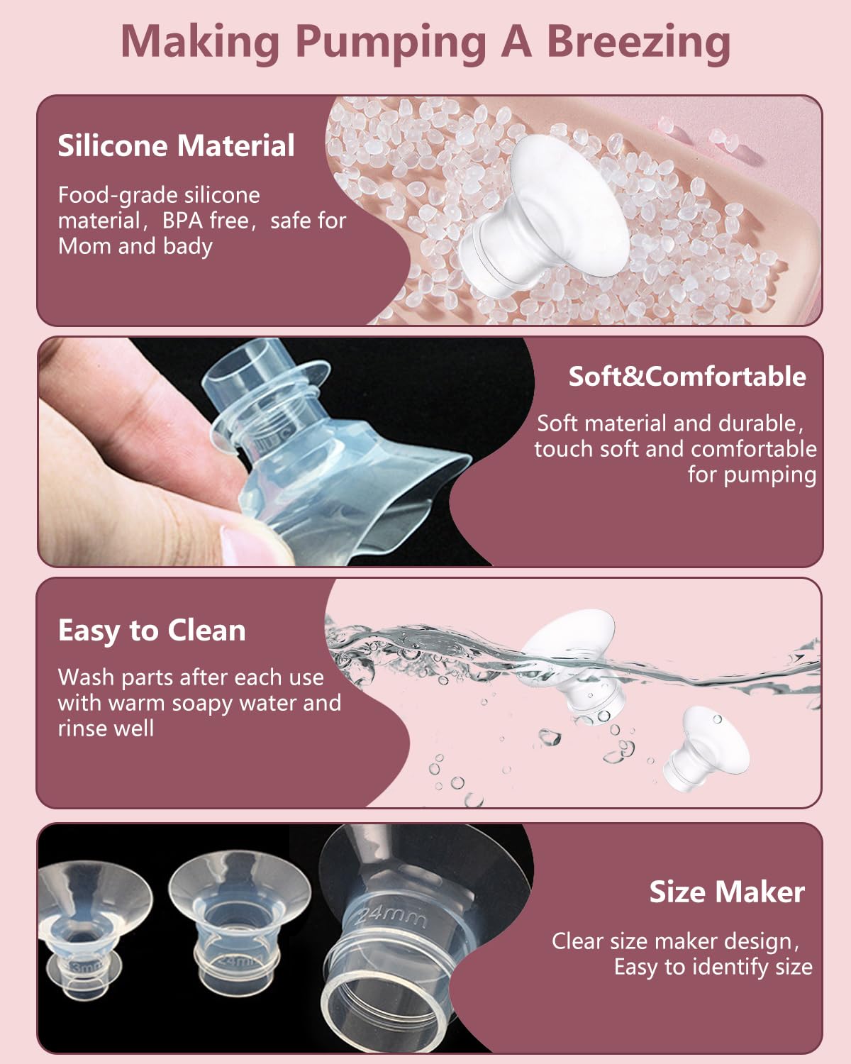 Bdicove breast pump accessories set in packaging