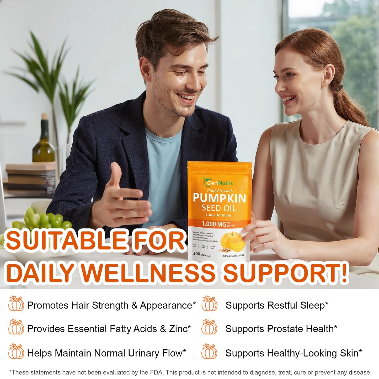 Benefits label of Ztxlqarh pumpkin seed oil prostate support