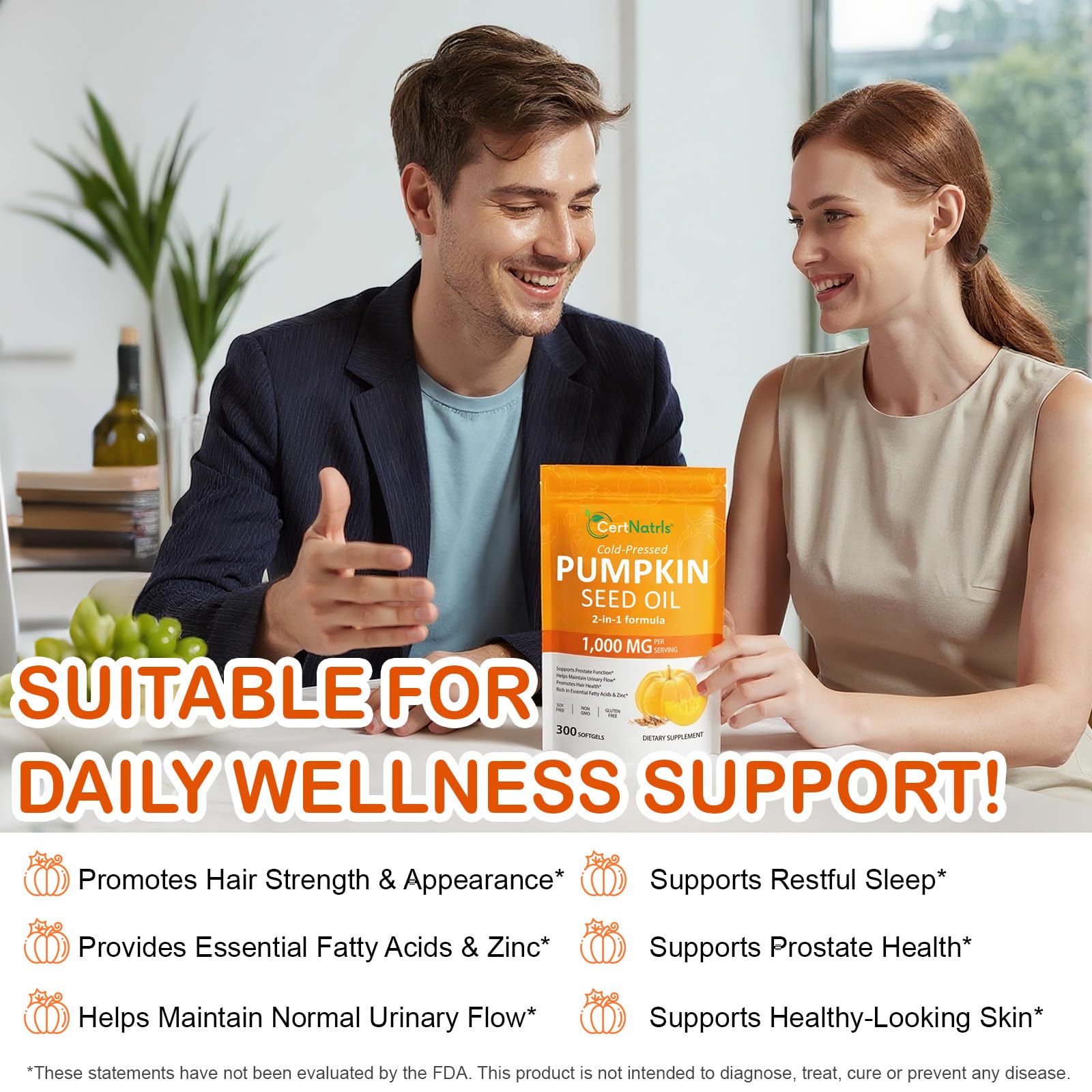Benefits label of Ztxlqarh pumpkin seed oil prostate support