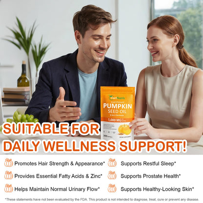 Benefits label of Ztxlqarh pumpkin seed oil prostate support