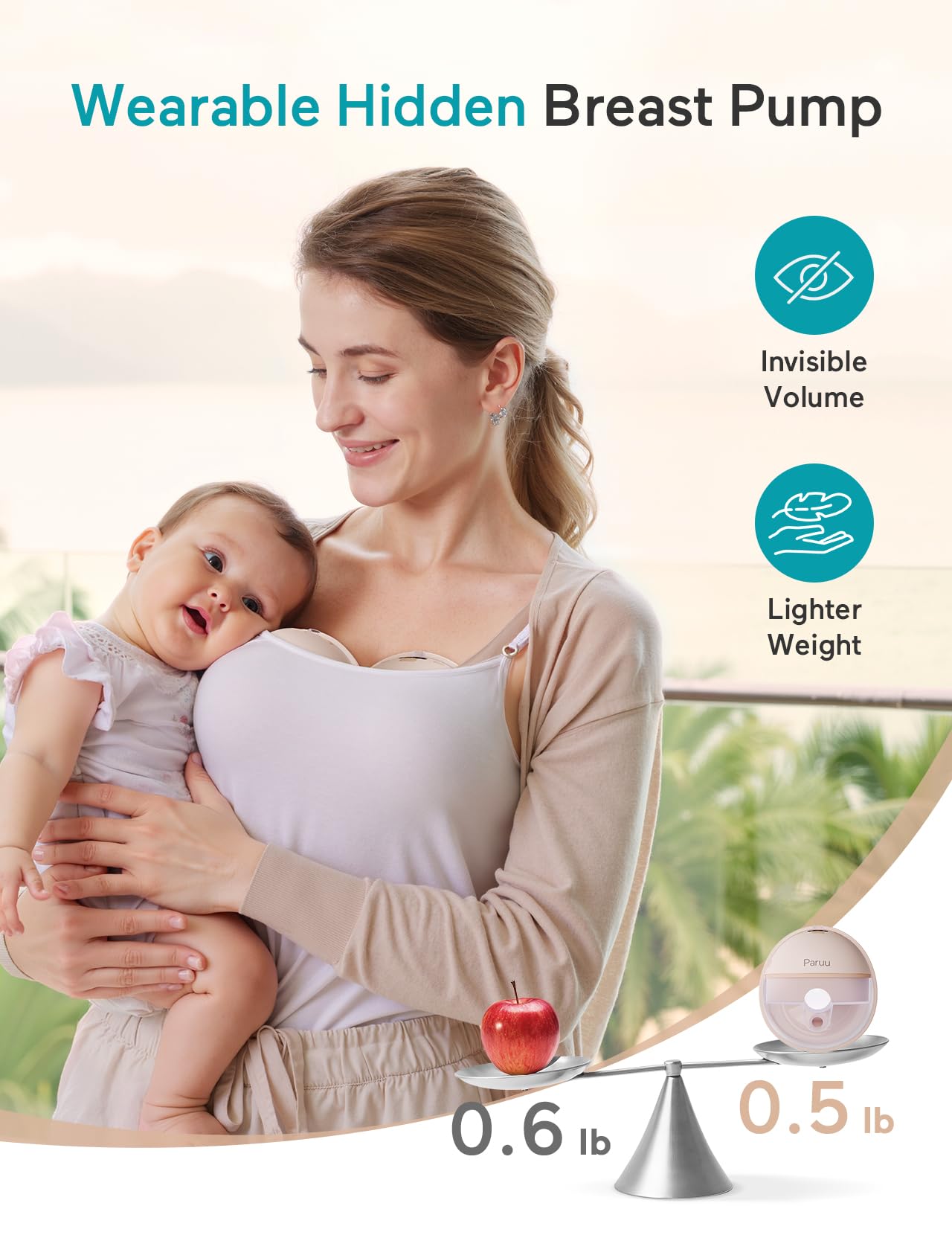 Paruu P16 breast pump parts including silicone valve and diaphragm