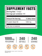 BulkSupplements 240 count softgels label and supplement facts