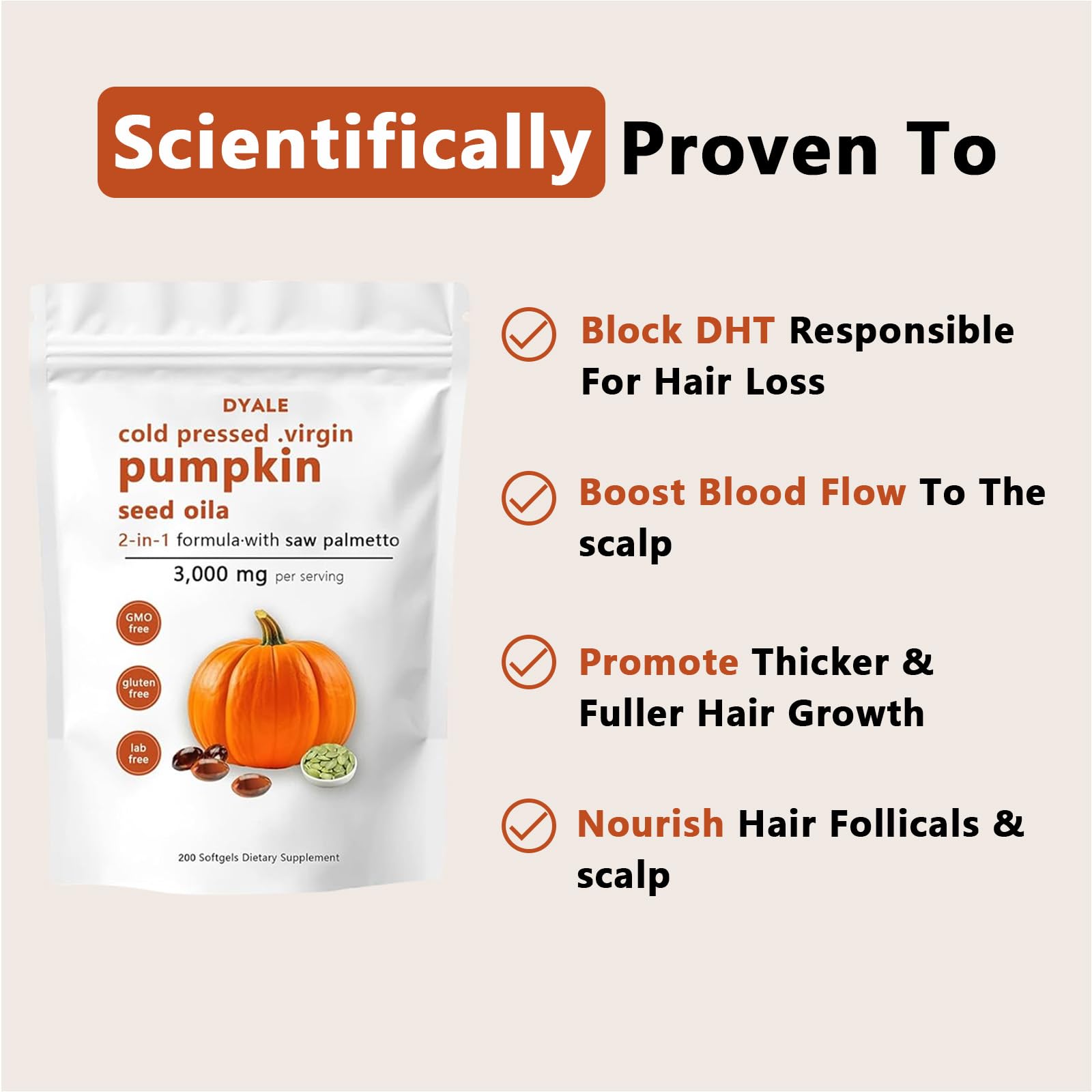 Side view of Dyale 200 count softgel pouch packaging