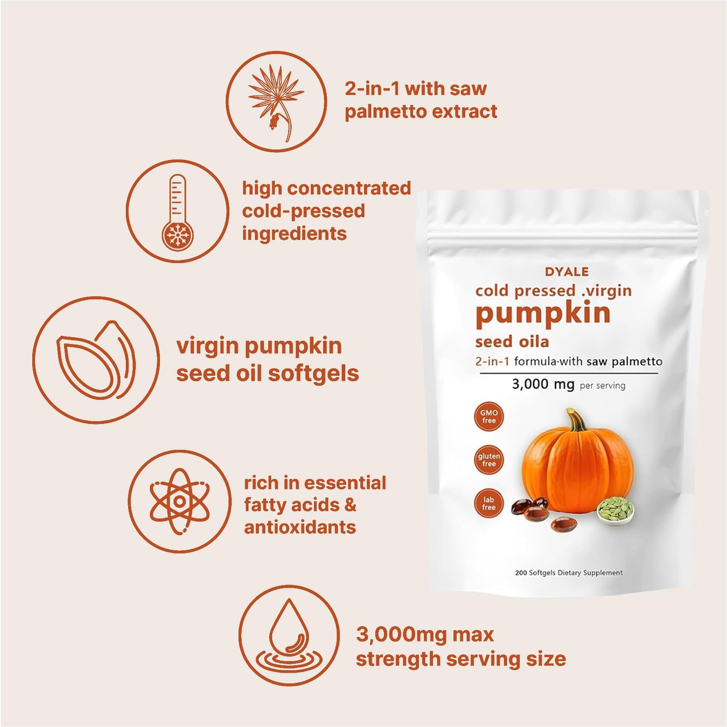 Back of Dyale packaging showing supplement facts and ingredient list