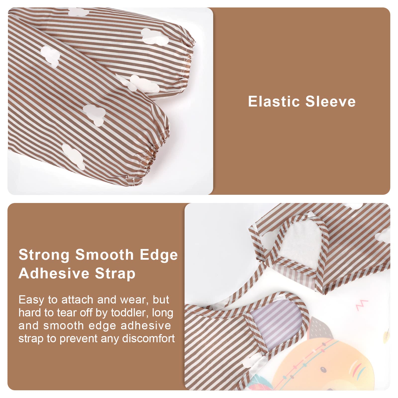 Accmor long sleeve feeding apron elastic cuff close up