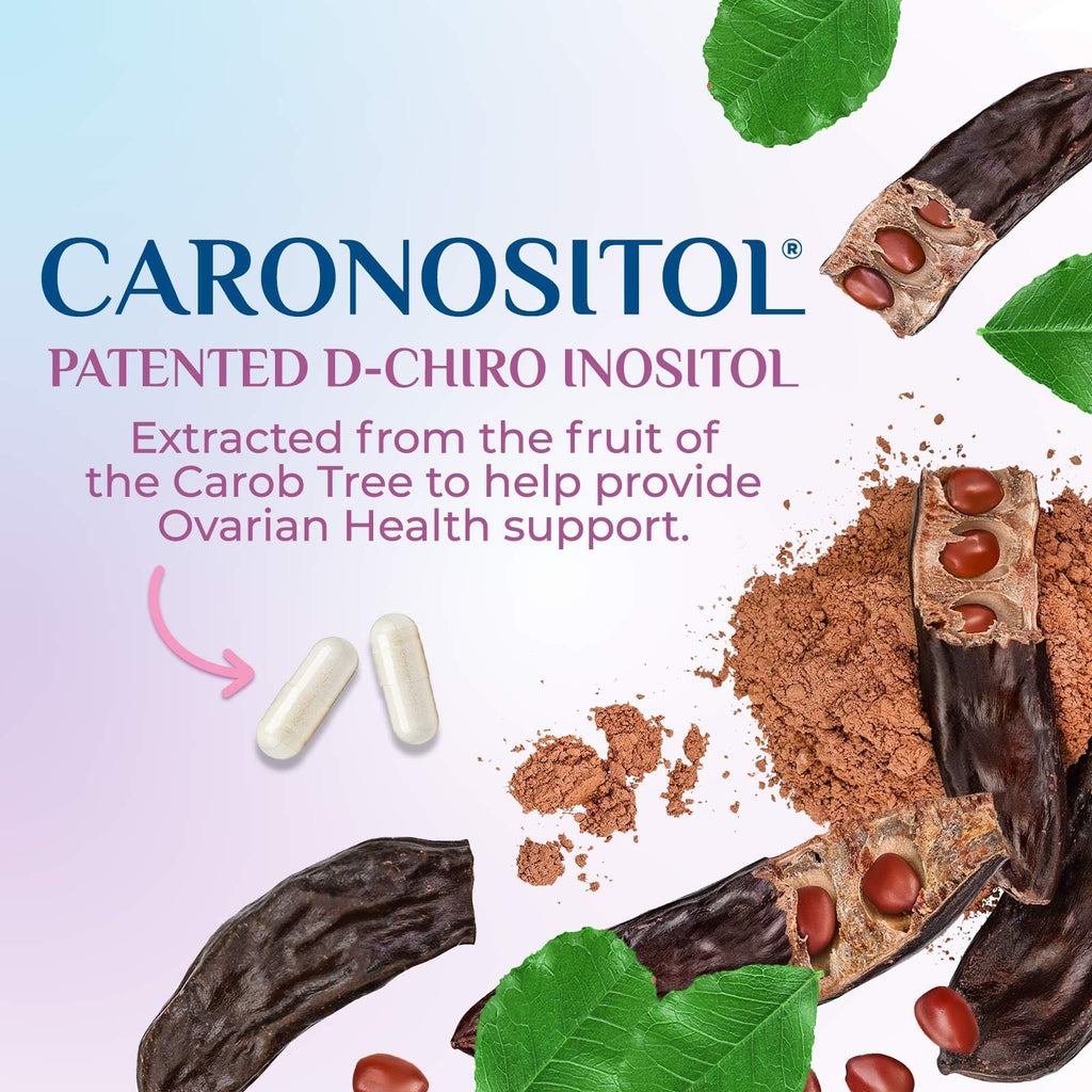 Side view of Nature's Glow Myo-Inositol 60 capsules bottle
