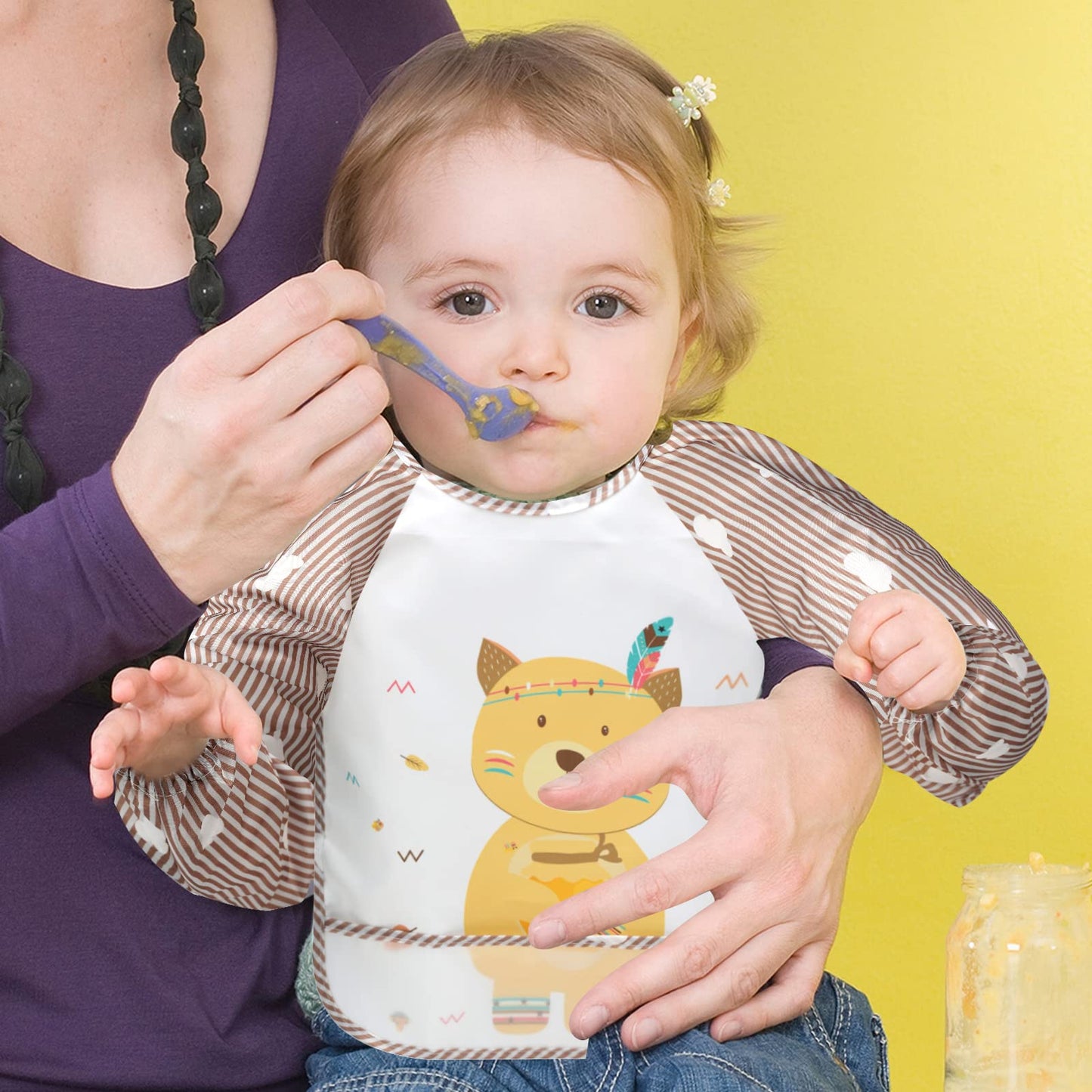 Accmor toddler feeding bib pack of five packaging view