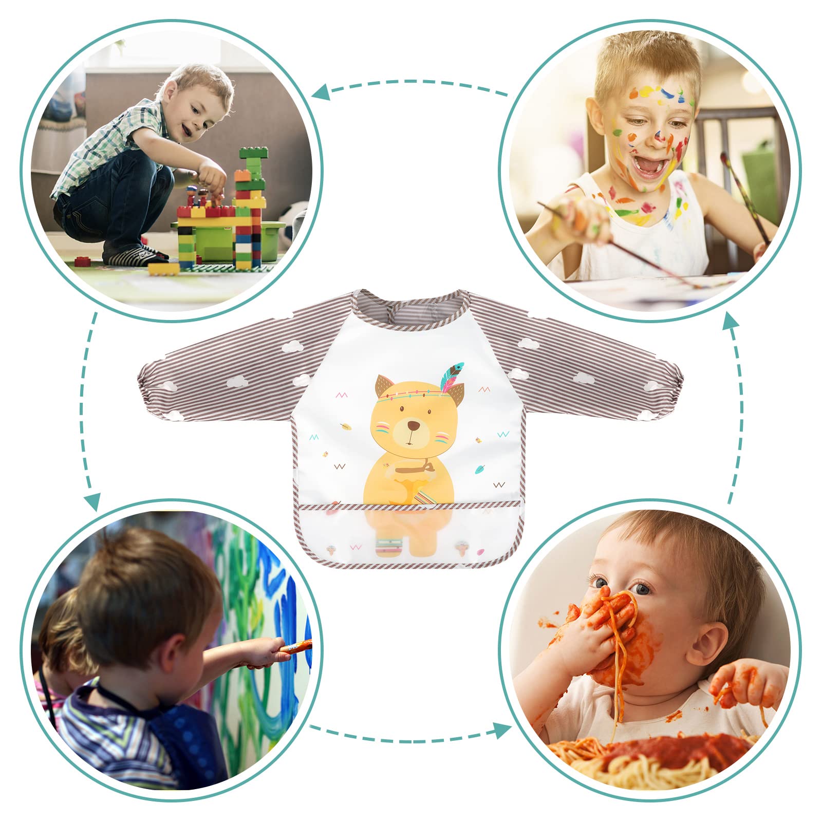 Accmor full coverage long sleeve bib flat layout style