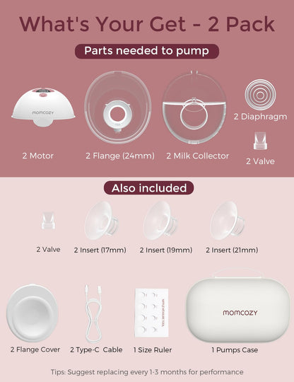 Smartphone app interface controlling Momcozy M5 breast pump