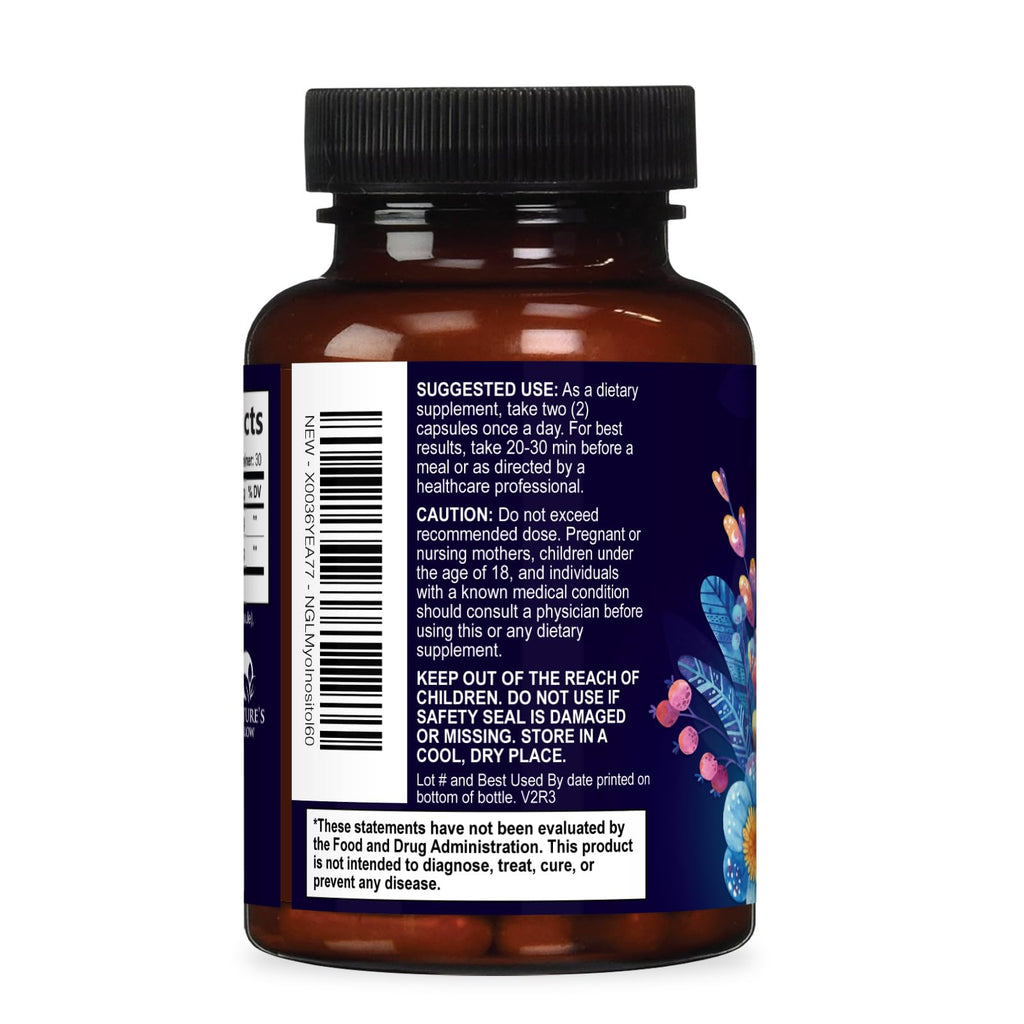 Nature's Glow Myo Inositol and D-Chiro Inositol 60 capsules product group