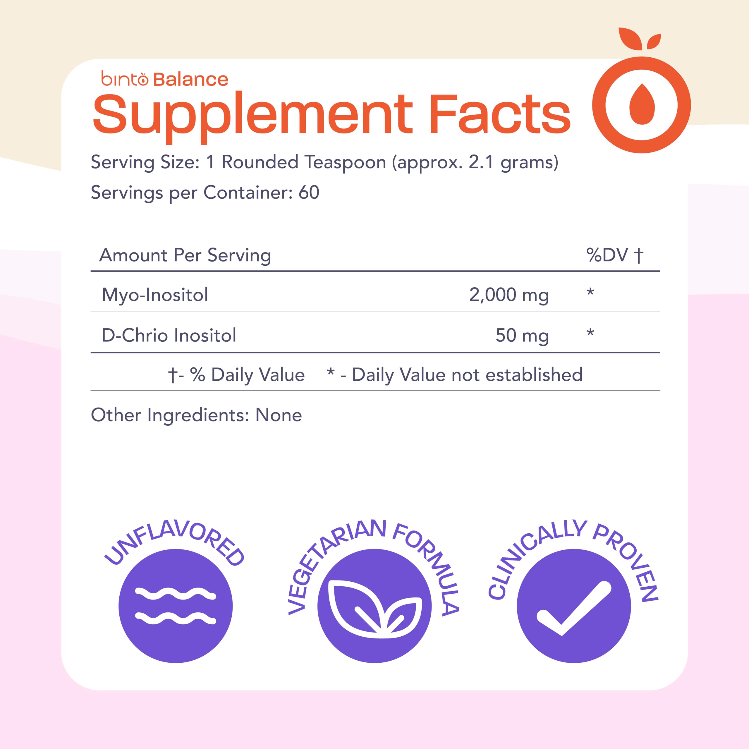 Binto Inositol 40:1 ratio powder container