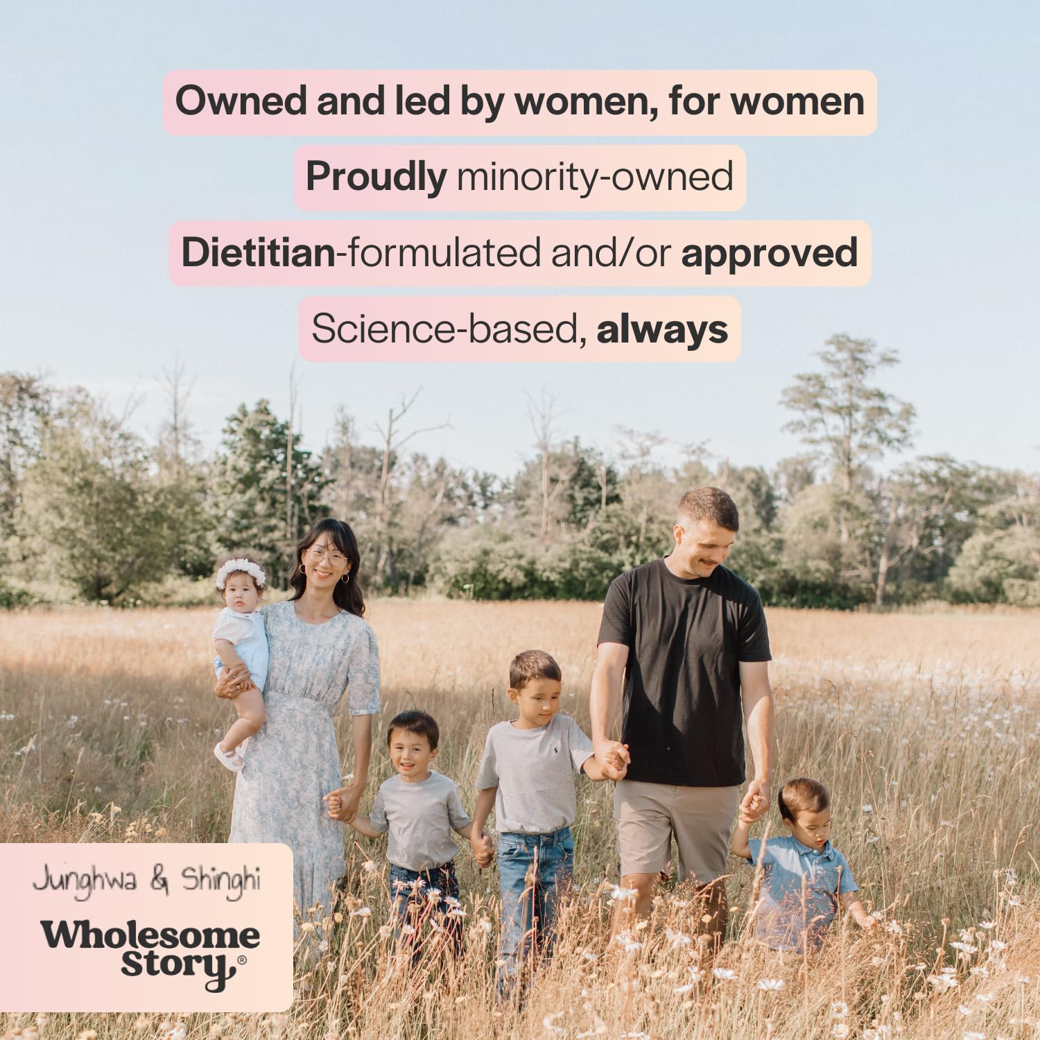 Wholesome Story supplement packaging USA import branding
