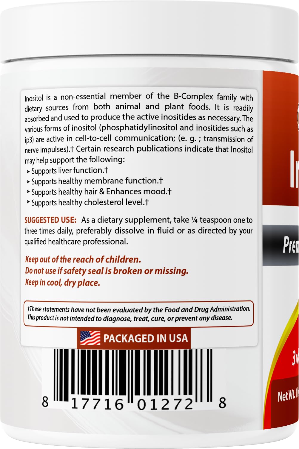 Best Naturals Pure Inositol powder for liver health