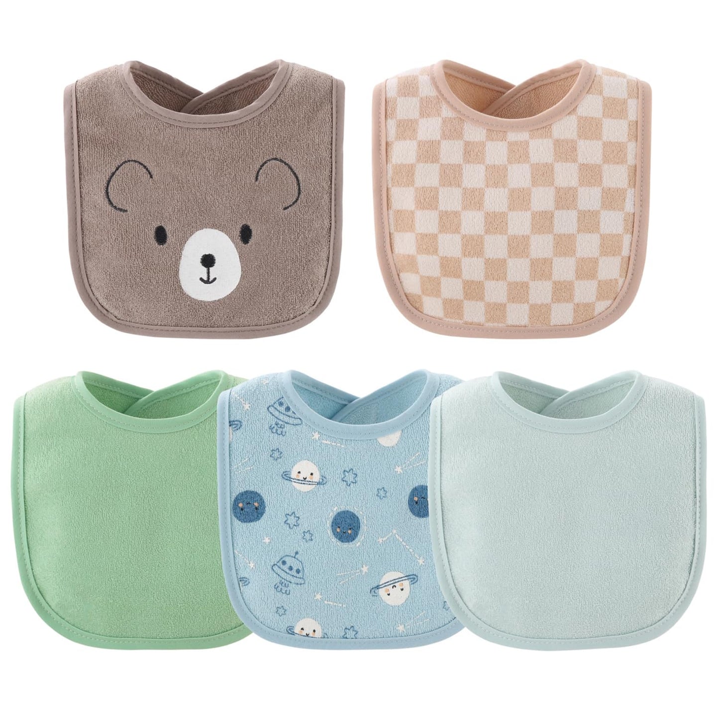 The Peanutshell cotton baby bib packaging presentation ideal for baby registry gifting
