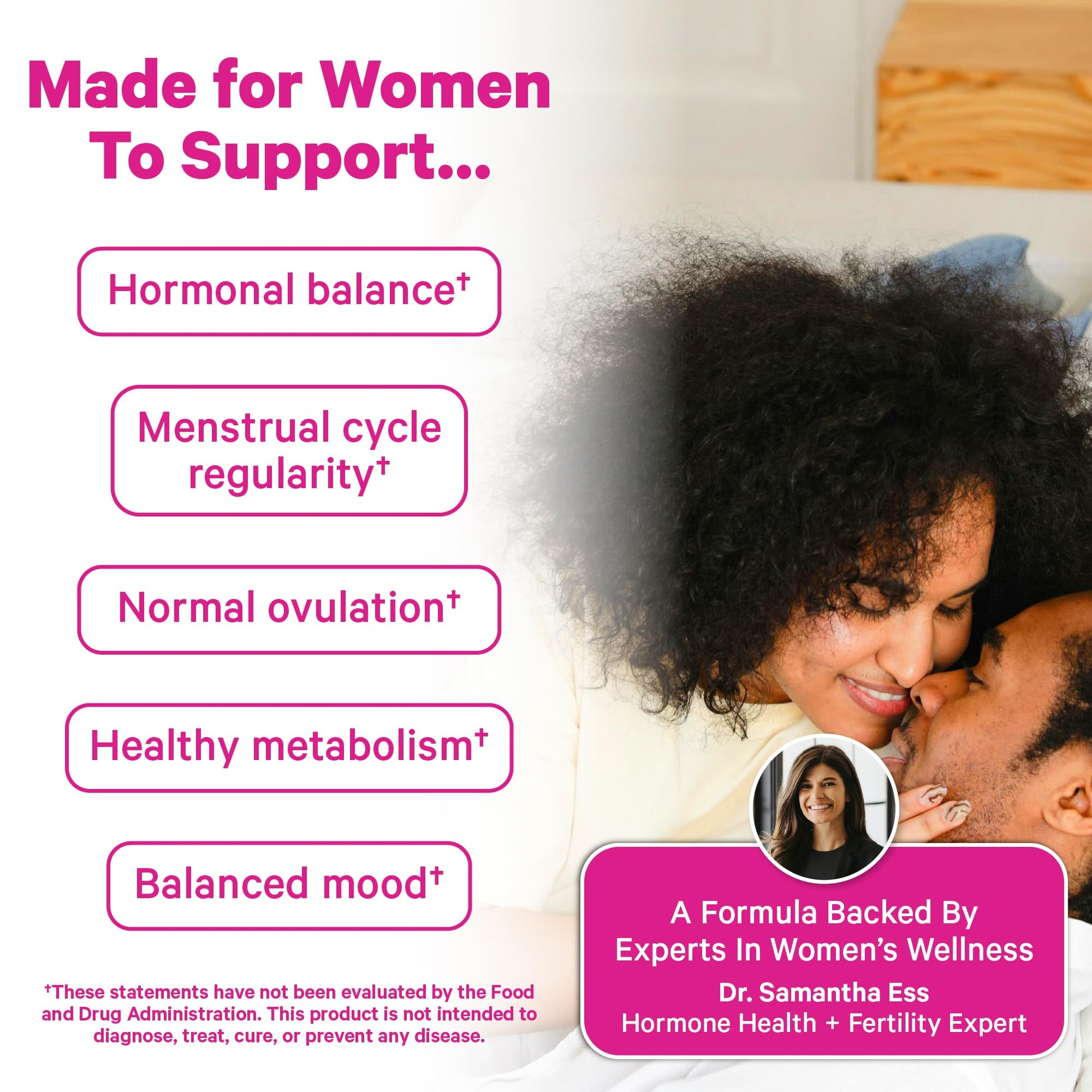 Back of Pink Stork Myo-Inositol bottle showing ingredients and nutrition