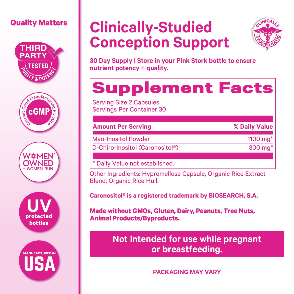 Authentic USA imported Pink Stork fertility supplement