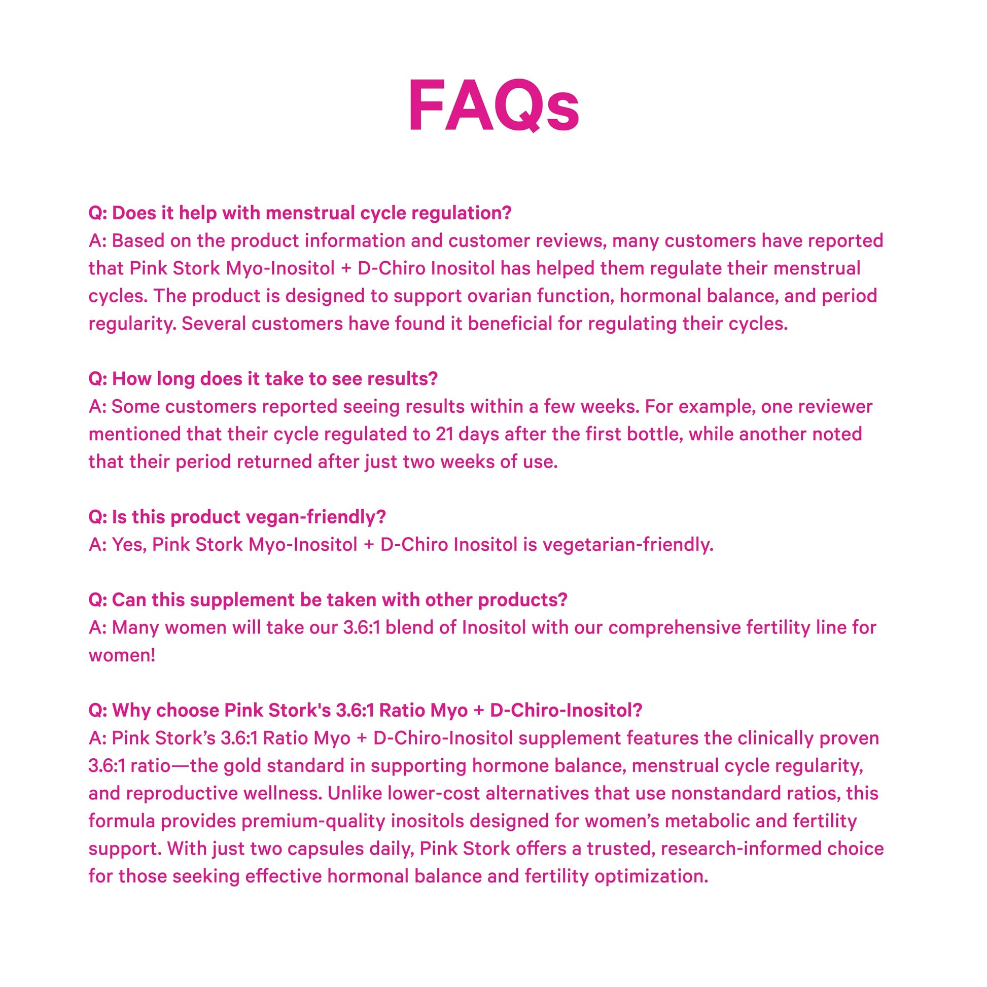 Premium Pink Stork hormone support supplement packaging