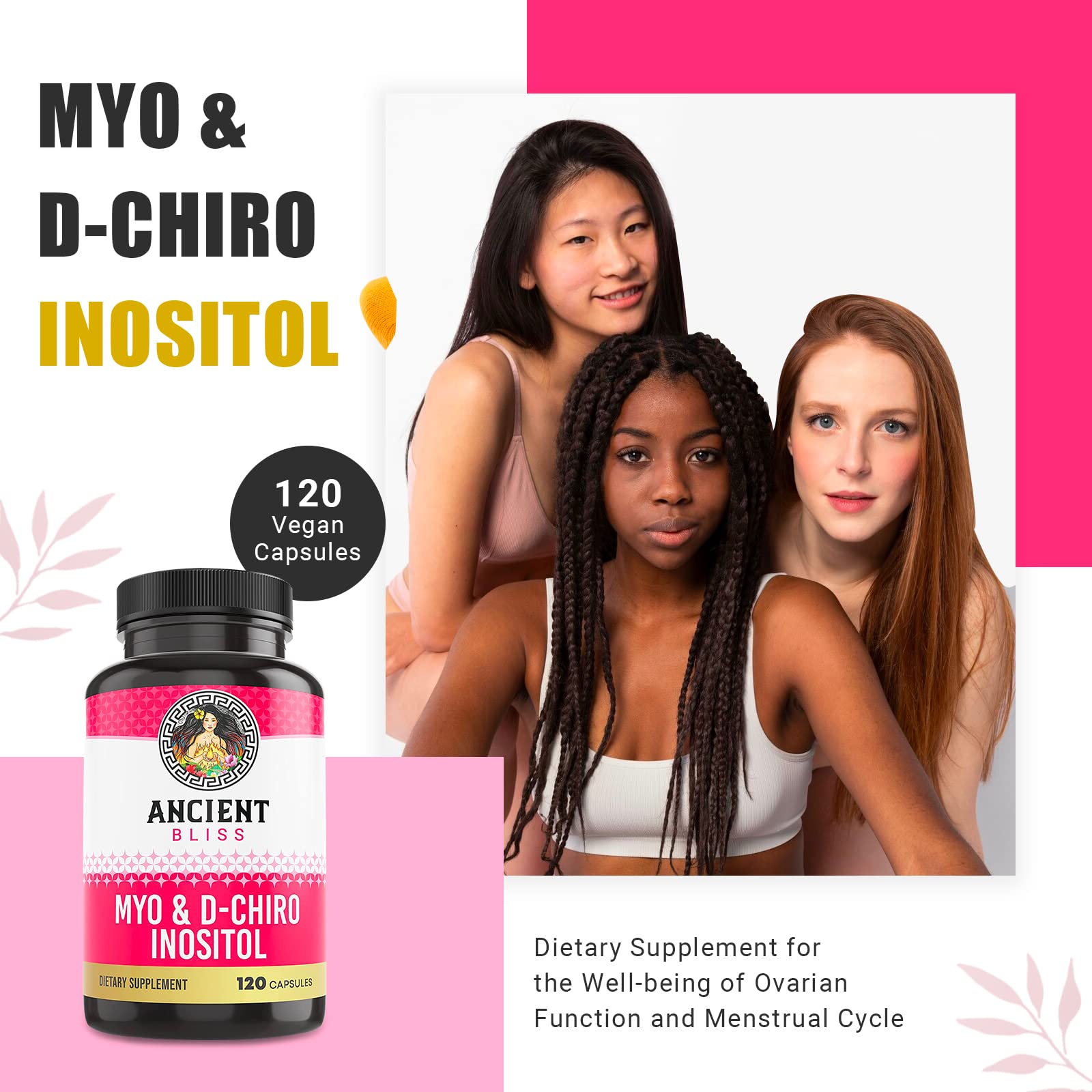 Label showing 40 to 1 ratio and 120 vegan capsules count