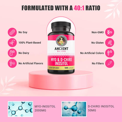 Side view of Ancient Bliss hormonal support supplement packaging