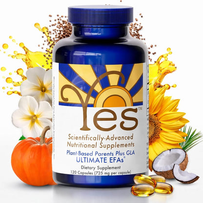 Organic ingredients list on Ultimate Efas Yes bottle