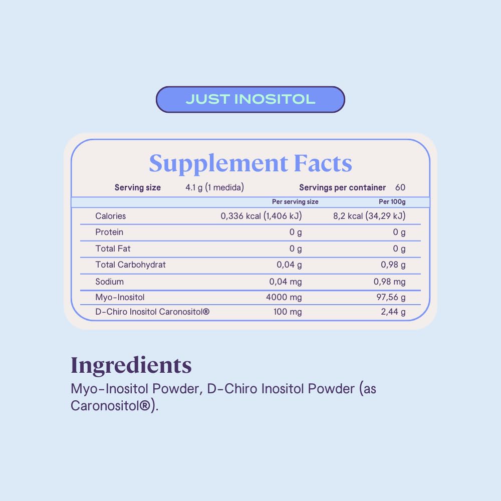 B-Fit Myo Inositol powder dissolving in a clear glass of water