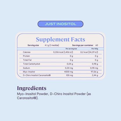 B-Fit Myo Inositol powder dissolving in a clear glass of water