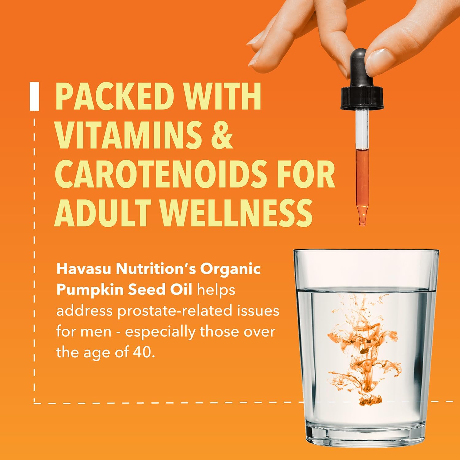 Organic pumpkin seed oil drops for hormone and hair support