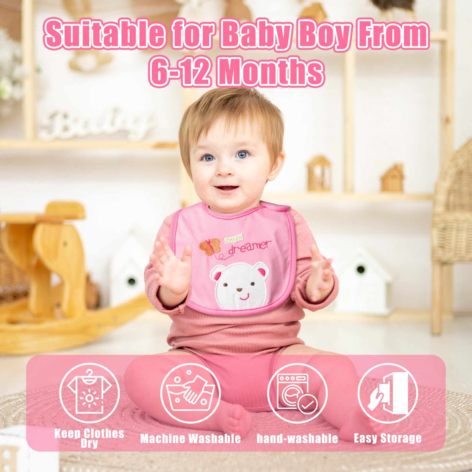 2ooya absorbent multi pattern baby bibs for feeding and drooling six to twelve months