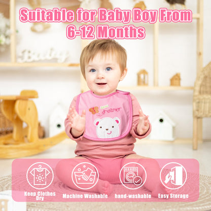 2ooya absorbent multi pattern baby bibs for feeding and drooling six to twelve months