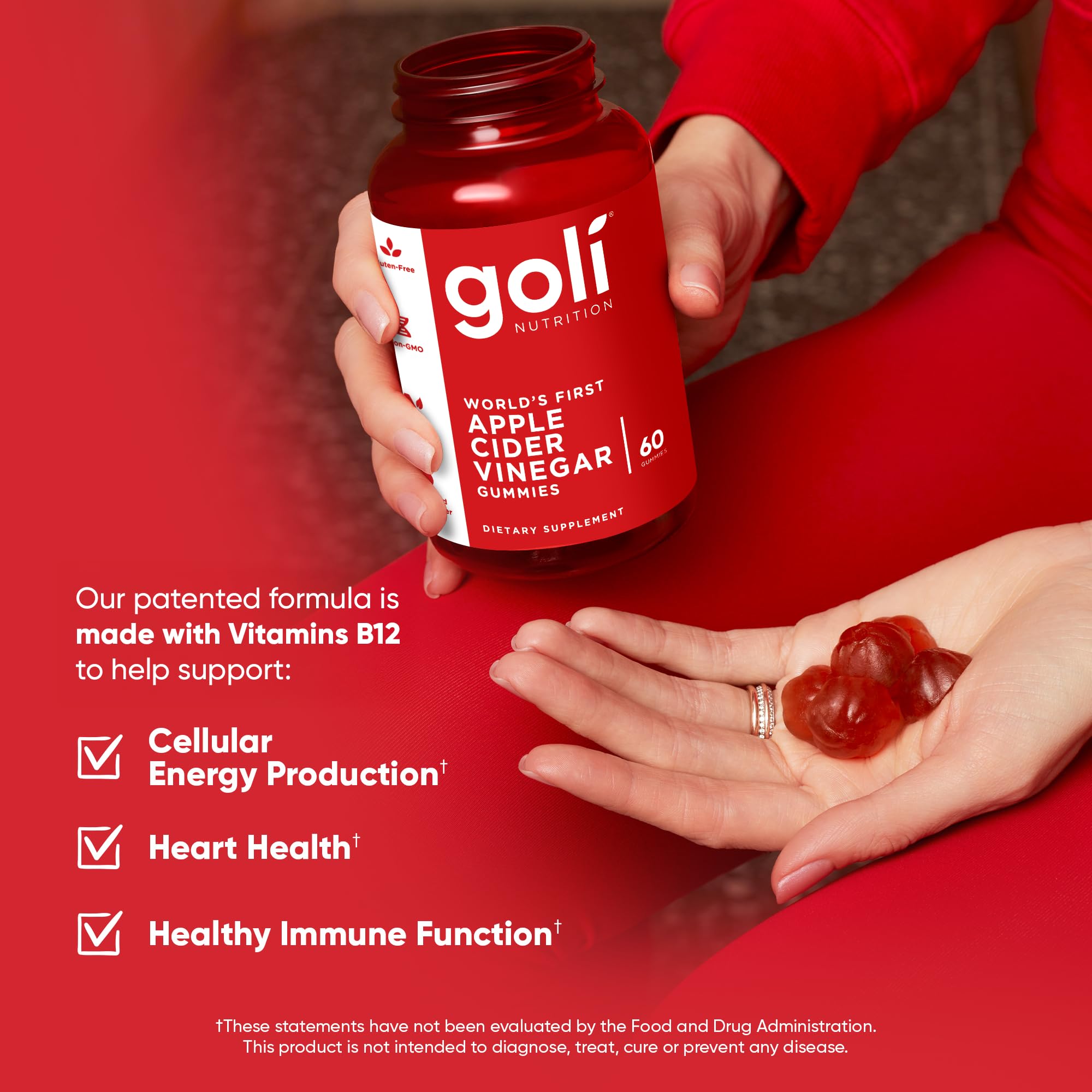 Goli Apple Cider Vinegar 60 count supplement label showing ingredients