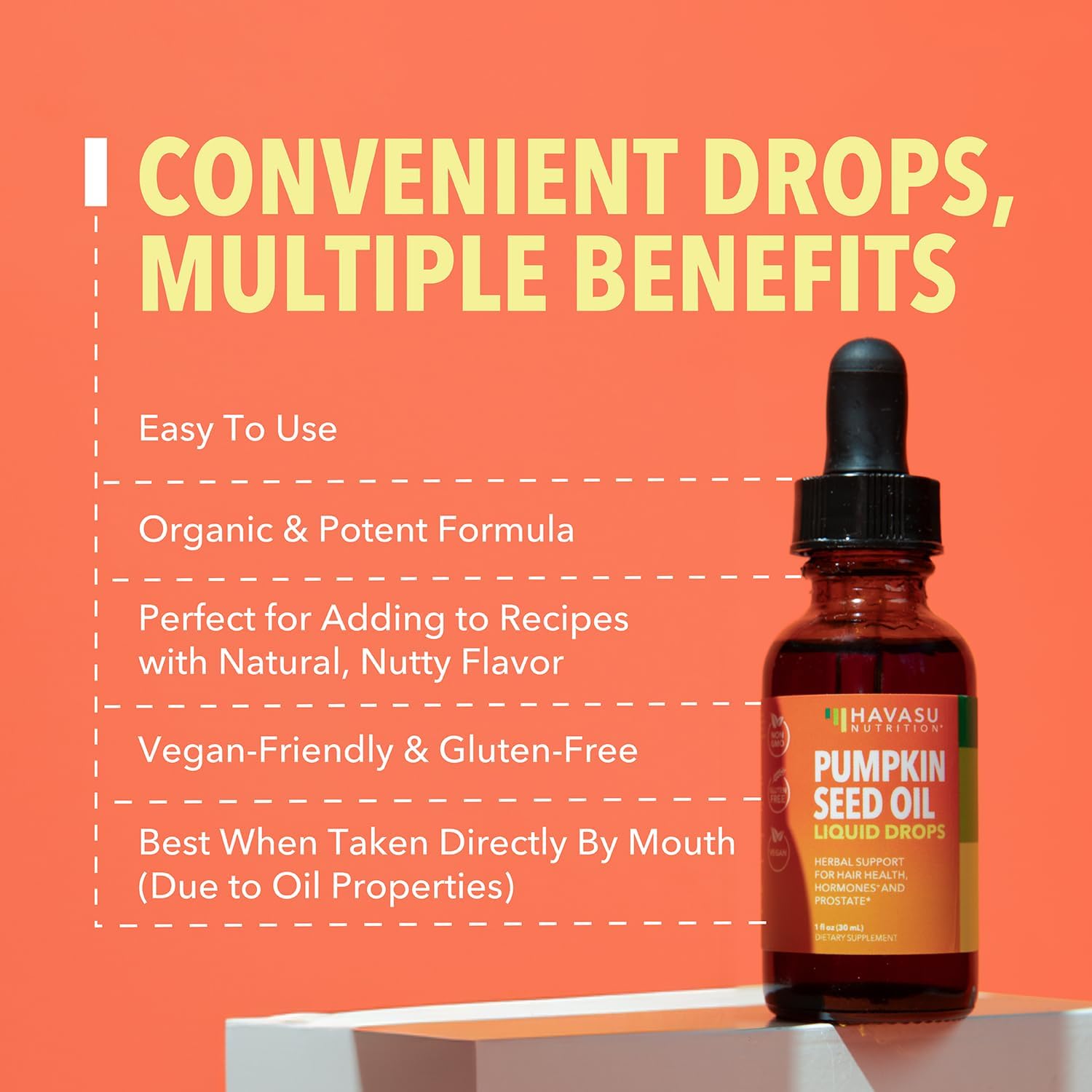 Instructions on Havasu Nutrition pumpkin seed oil supplement
