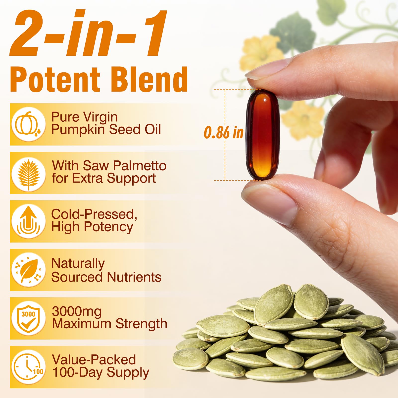 Fenolutra pumpkin seed oil supplement bottle showing 3000mg potency