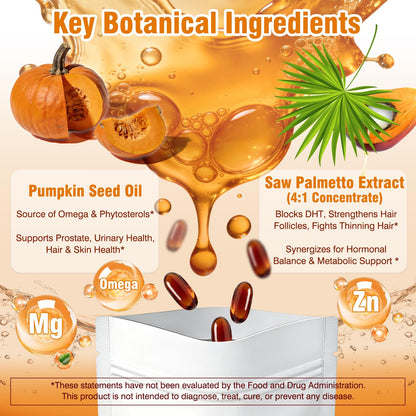 Close up of Fenolutra pumpkin seed oil softgels label details