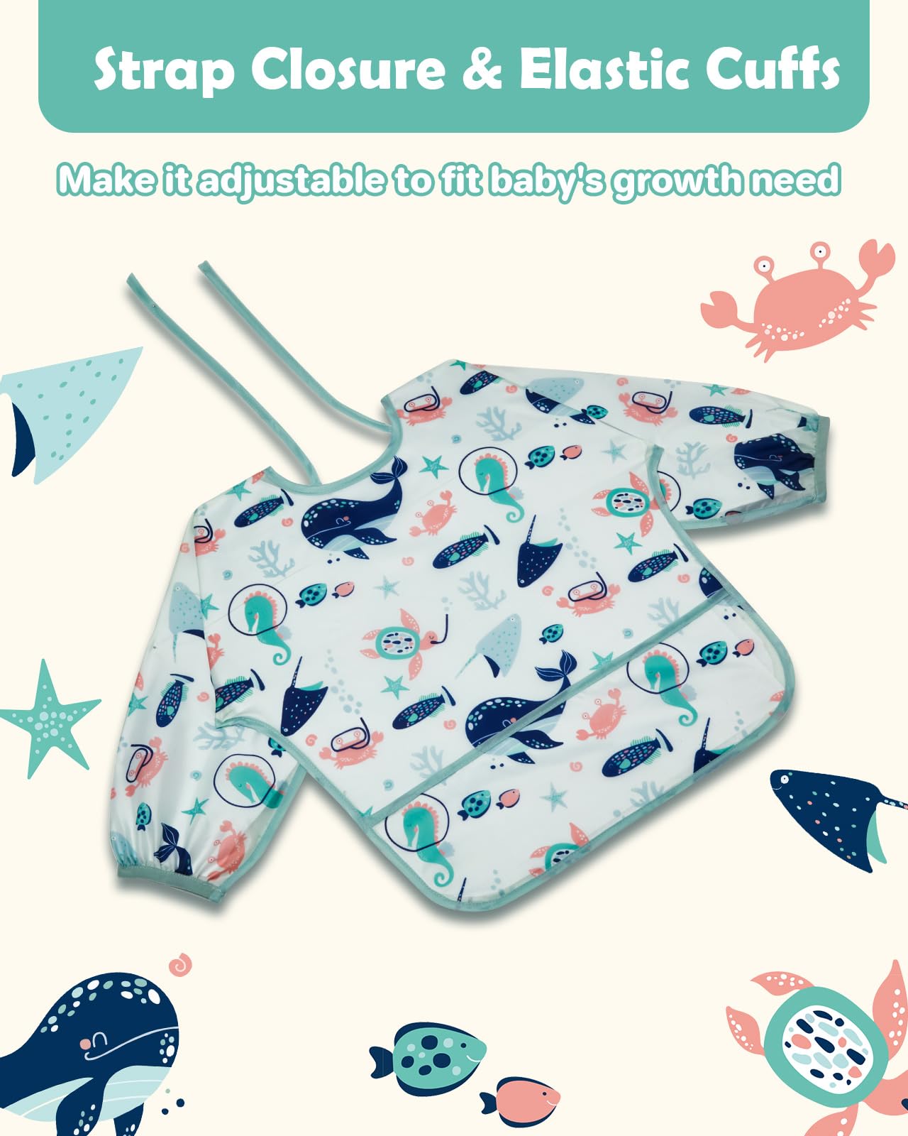 Lictin baby bibs for feeding and teething rolled up compactly for travel convenience