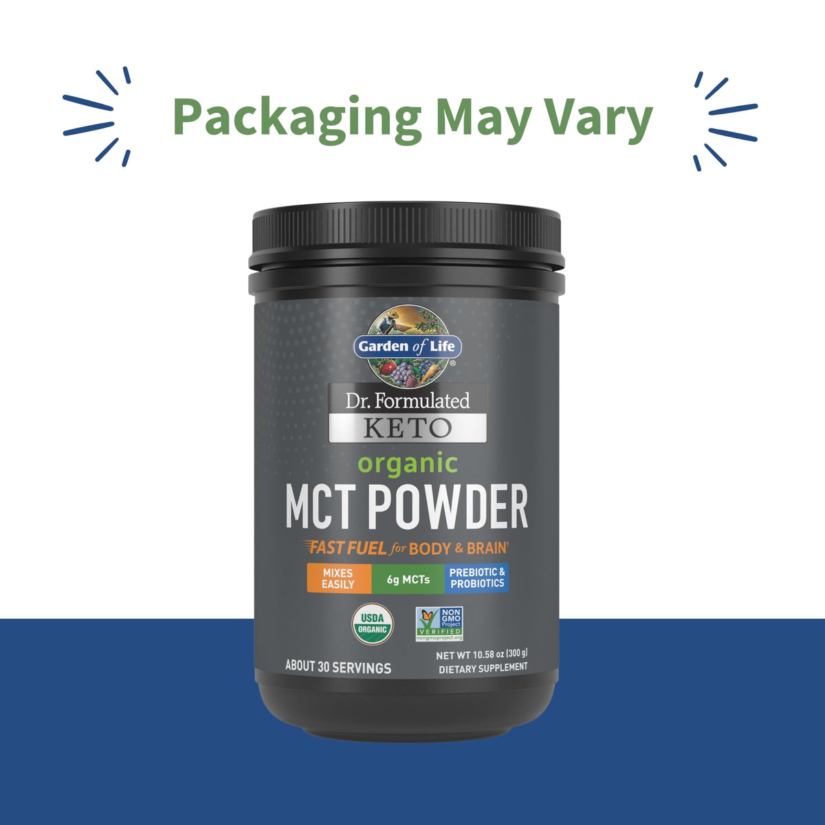 Garden of Life MCT powder nutritional label details