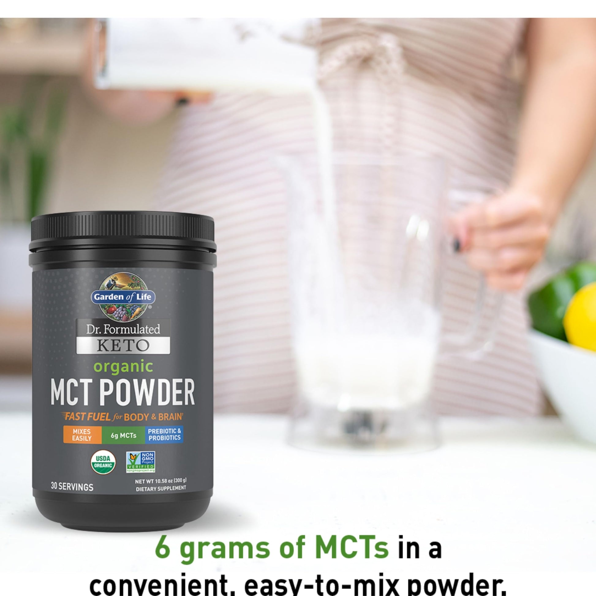 Garden of Life MCT powder nutritional information label