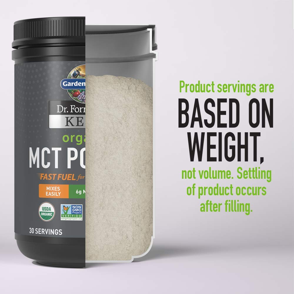 Scoop of Garden of Life Keto Organic MCT powder