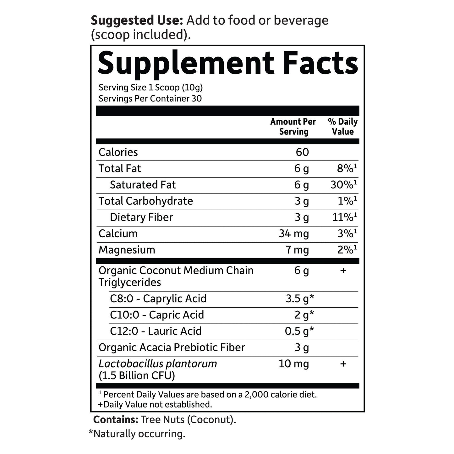 Garden of Life MCT powder mixed into coffee
