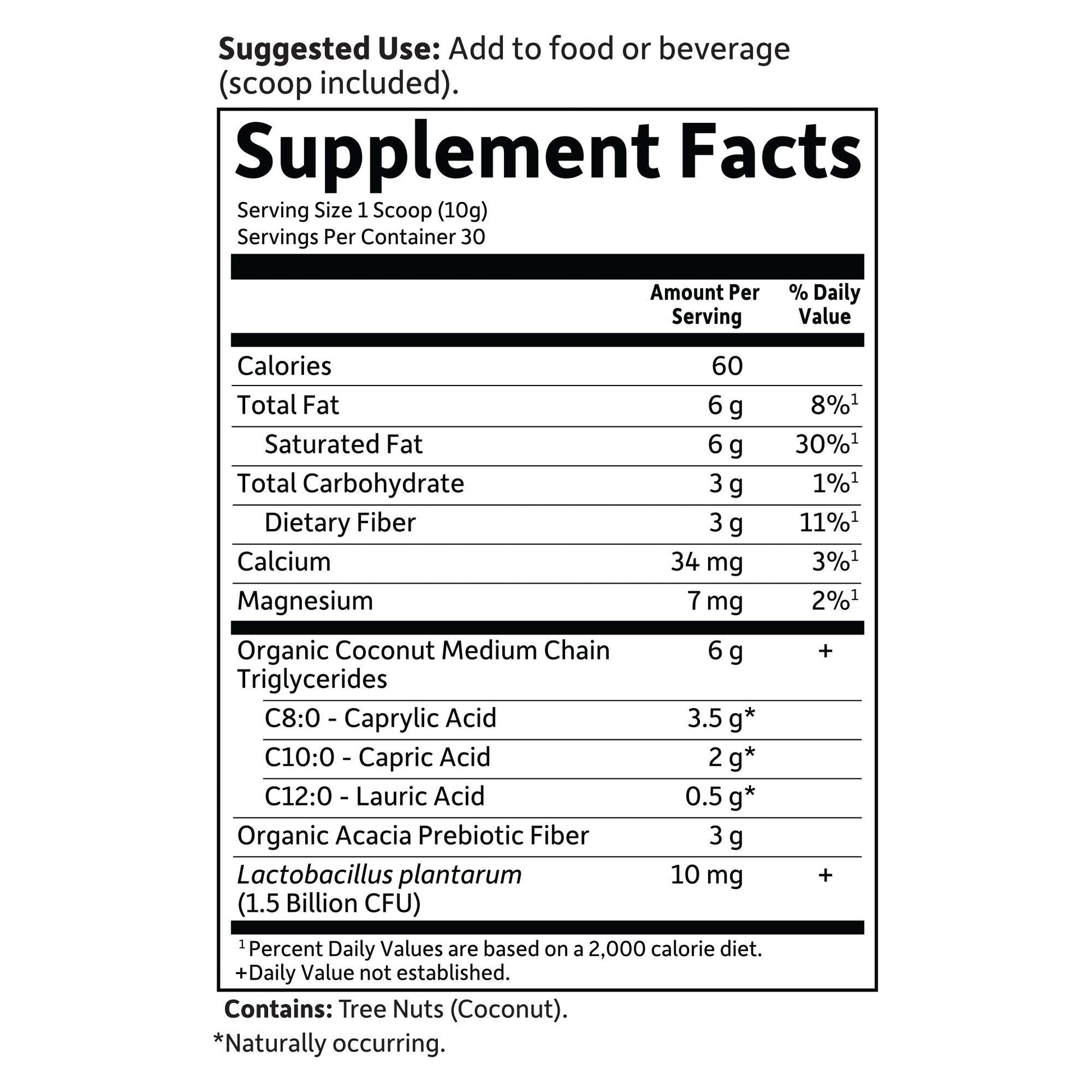 Garden of Life MCT powder mixed into coffee
