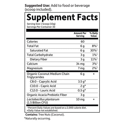 Garden of Life MCT powder mixed into coffee
