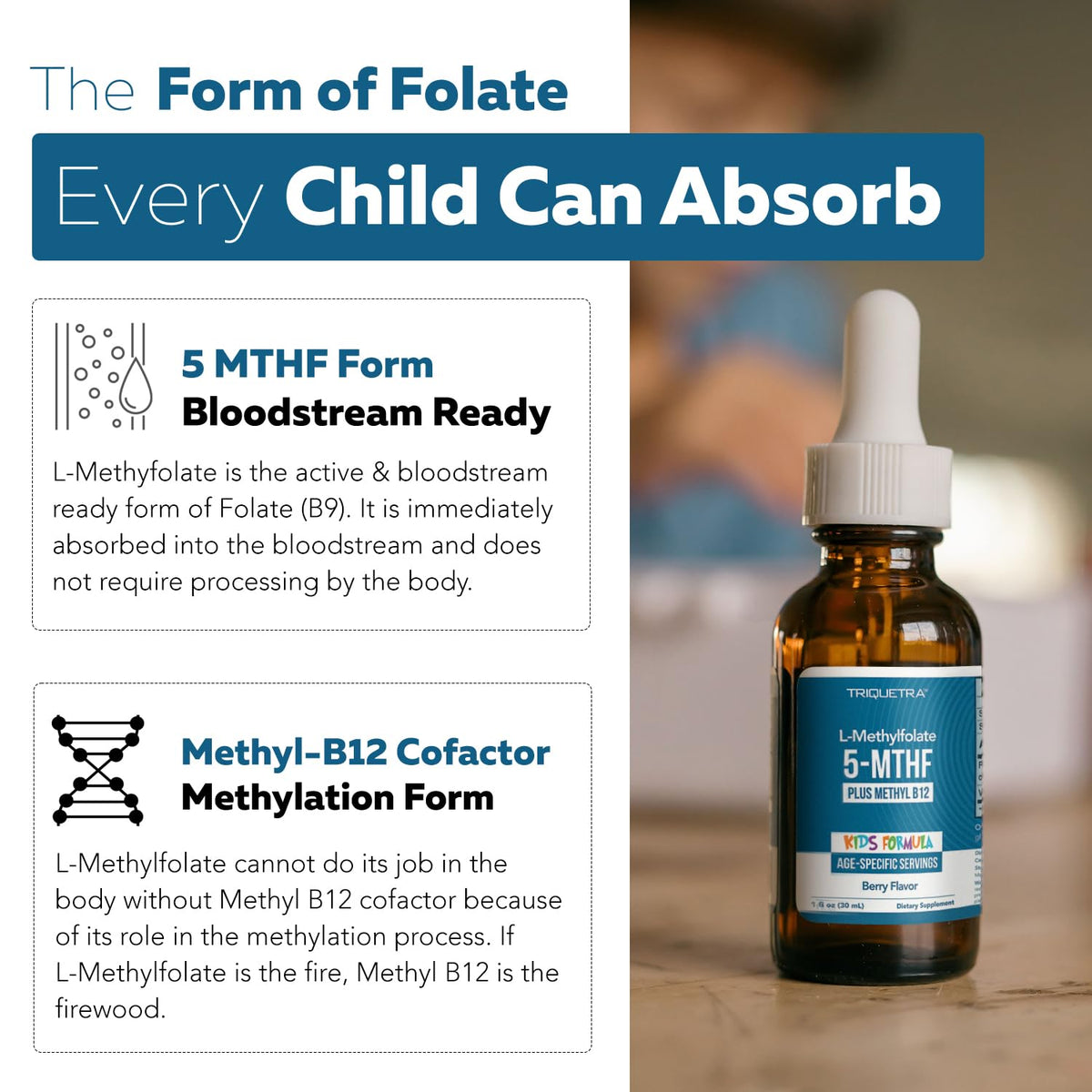 Child-friendly berry flavored liquid vitamin bottle