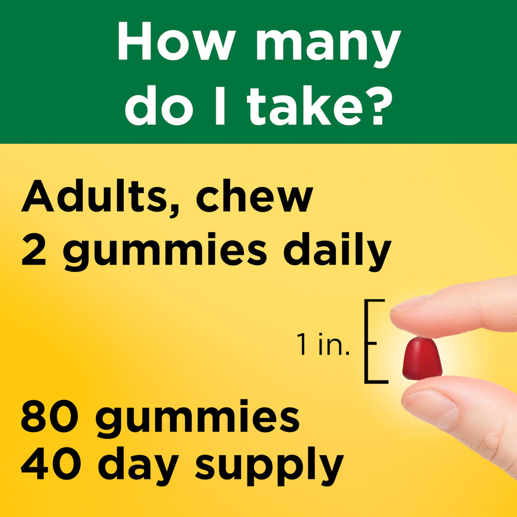 Nature Made 80 gummy vitamins bottle showcasing USP verification mark