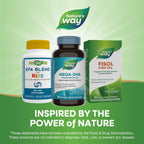 Nature's Way premium fish oil packaging box and bottle setup for retail display