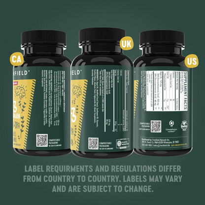 Freshfield natural marine algae omega supplement side view of eco friendly bottle