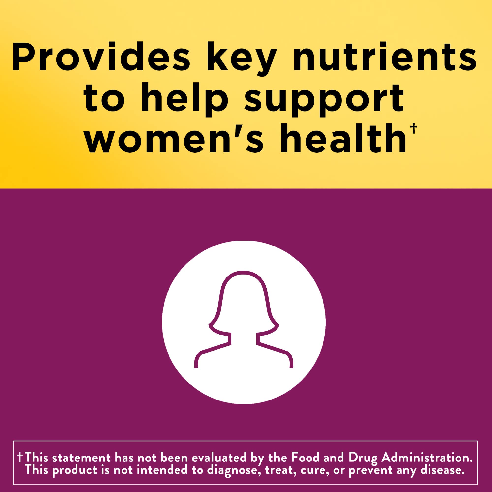 Authentic USA imported Nature Made women multivitamin gummies close up bottle label.