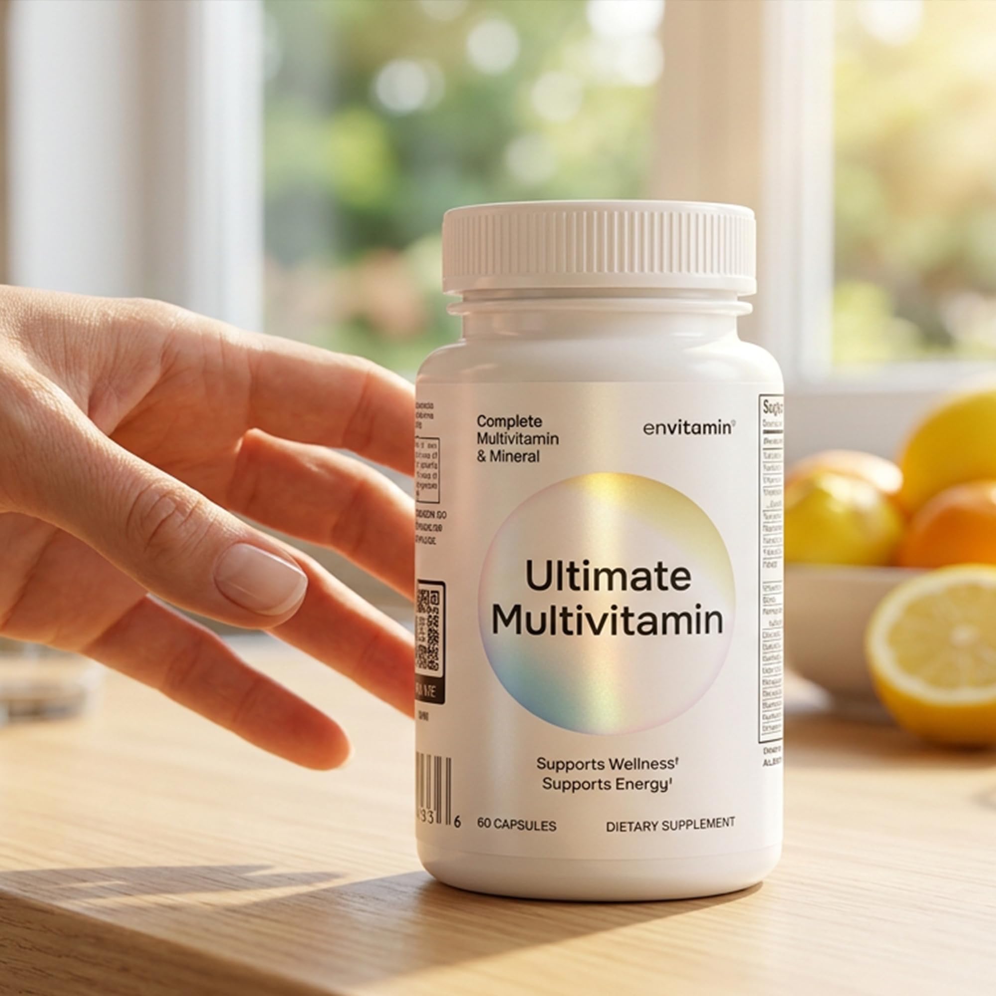 Premium gel capsules from Envitamin Ultimate supplement for energy