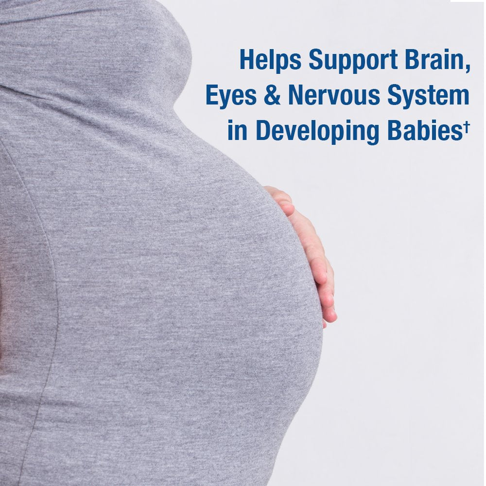 Garden of Life Prenatal DHA 350mg supplement packaging highlighting strawberry flavor details